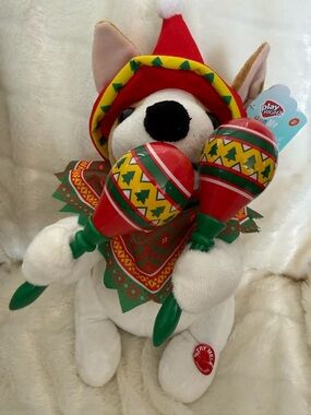 Hug Me Animated Mariachi Puppy Singing Macarena Dog Dancing Plush Maracas
